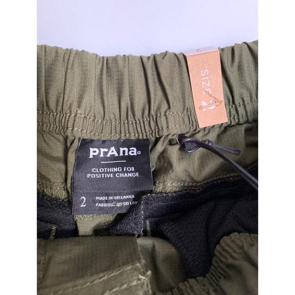 Women's PrAna *NWT* Cargo Green Shorts - Size 2 - Picture 7 of 8